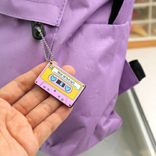 【送料無料】 カセットテーププレートキーホルダー (1個売り)SUNHOSEKI