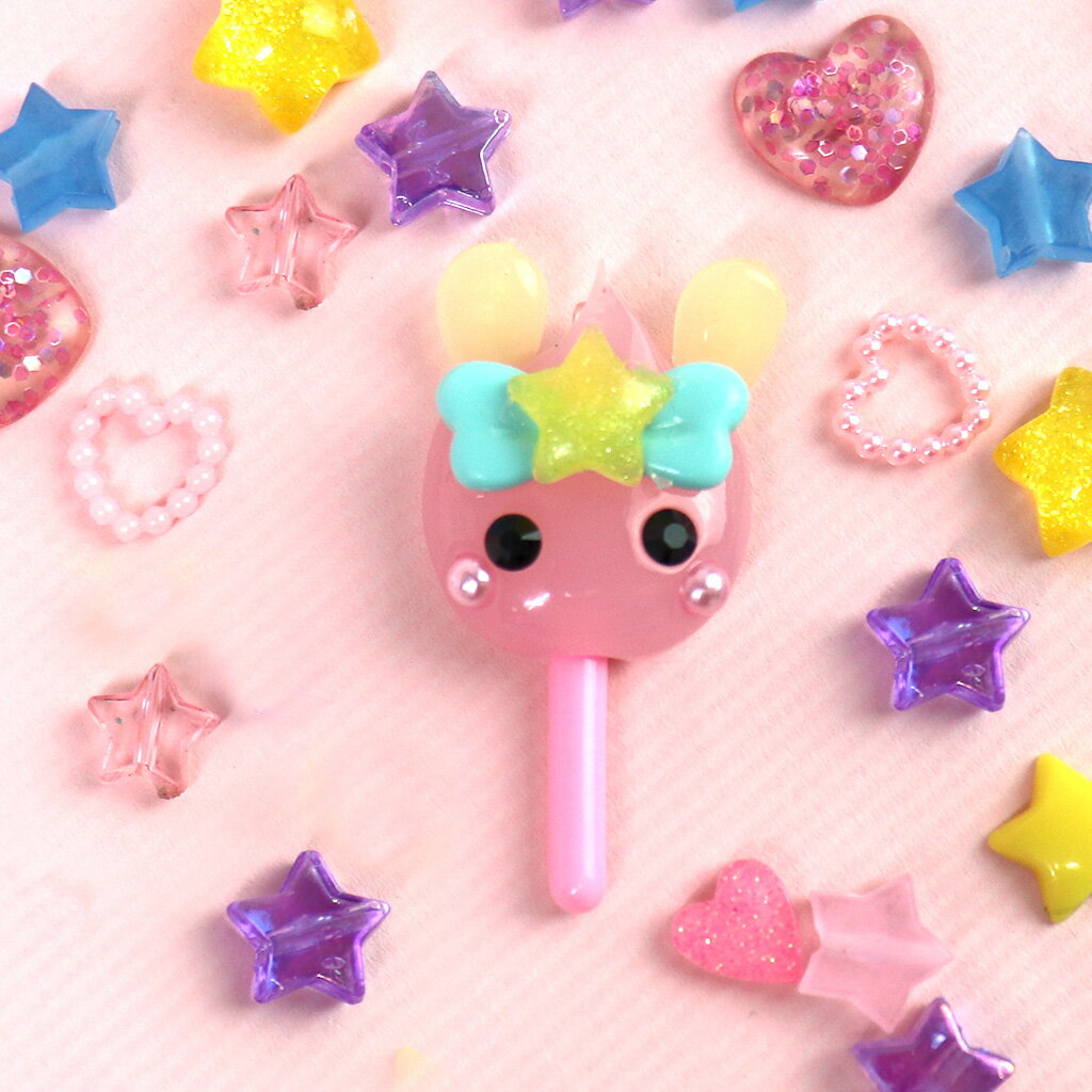 ロリポップキャンディー／うさ耳ほっぺちゃん／ストラップ／sunhoseki(3.0)