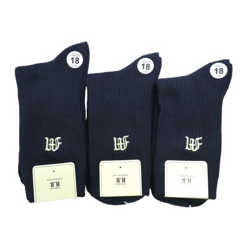 【送料無料】 スクール 18cm黄刺繍 (23-25cm) (3足セット)みっとめるへん社