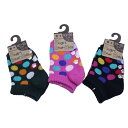 【送料無料】 キッズソックス (カラフルドット)( メイビー・ピンク・ブラック)(10-15cm) (3足セット)みっとめるへん社(4)