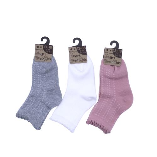 【送料無料】 グレー、ホワイト、ピンク(13-18cm)(2歳〜6歳)(3足セット)みっとめるへん社
