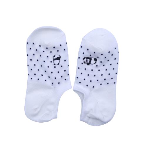 【送料無料】 スニーカーソックス (パンダ刺繍) (ホワイト・ブラック・ピンク) (23-25cm) (3足セット)みっとめるへん社