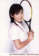 【中古】生写真(ハロプロ)/アイドル/モーニング娘。 モーニング娘。/石川梨華/衣装ピンク・腰上・両手テニスラケット持ち・歯見せ・背景白/公式生写真