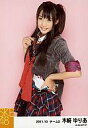 【中古】生写真(AKB48 SKE48)/アイドル/SKE48 木崎ゆりあ/腰上 青チェックスカート赤マフラー 左手腰右手胸/「2011.10」公式生写真
