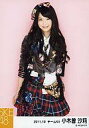 【中古】生写真(AKB48・SKE48)/アイドル/SKE48 小木曽汐莉/膝上・衣装黒・赤・黒のチェック柄・背景ピンク/｢2011.10｣公式生写真