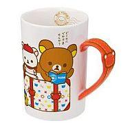 【中古】マグカップ・湯のみ(キャラクター) リラックマ BIGマグカップ(取っ手：赤) 「一番くじ ボンジュール リラックマ」 D賞