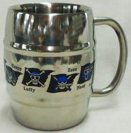 【中古】マグカップ・湯のみ(キャラクター) [単品]麦わらの一味(ブルー) ステンレスマグカップ 「ワンピース リアルフィギュア＆ステンレスマグカップ」 セブンイレブン限定ワンピースフェア当選品