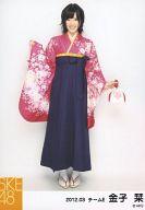 【中古】生写真(AKB48・SKE48)/アイドル/SKE48 金子栞/全身・右手あげ・「2012.03」/SKE48 2012年3月度..