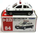 【中古】ミニカー 1/58 日産 マーチ パトロールカー(ホワイト×ブラック/赤箱) 「トミカ No.84」