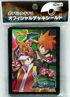 【中古】サプライ ポケモンカードゲーム デッキシールド(スリーブ) レッド・グリーン アニメイト・ポケモンセンター限定