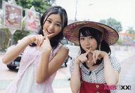 【中古】生写真(AKB48・SKE48)/アイドル/SKE48 高柳明音・レナ・ノザワ(野澤玲奈)/横型・上半身・指交差/DVD｢AKBと××!｣特典