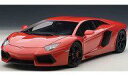 【中古】ミニカー 1/18 Lamborghini Aventador LP700-4(レッド/ROSSO ANDROMEDA) 「Signature」 [74...