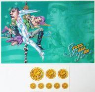 【中古】デスクマット H 集合6人(グリーン) ビジュアルデスクマット＆ステッカー 「一番くじ ジョ ...