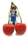 【中古】トレーディングフィギュア さくらんぼ フチ子(制服青) 「コップのフチ子2 新色」
