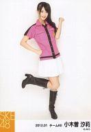【中古】生写真(AKB48・SKE48)/アイドル/SKE48 小木曽汐莉/全身・右足あげ・衣装ピンク/「2012.01」公式生写真