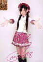【中古】生写真(AKB48・SKE48)/アイドル/NMB48 吉田朱里/膝上・衣装白.ピンク・両手パー・印刷サイン入り/個別生写真 第1弾