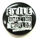 【中古】バッジ・ピンズ(男性) EXILE(文字縁ホワイト/背景ブラック) AMAZING WORLD 缶バッジ 「EXILE LIVE TOUR 2015 “...