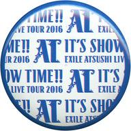 【中古】バッジ・ピンズ(男性) ATSUSHI IT’S SHOW TIME!! 缶バッジ(背景：ホワイト/縁＆文字：ブルー) 「EXILE ATSUSHI LIVE TOUR 2016 “IT’S SHOW TIME!!”」