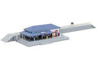 【新品】鉄道模型 Zゲージ 1/220 駅舎セット(青) [S047-1]