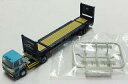 【中古】鉄道模型 1/150 日本コンテナ輸送 日野スーパードルフィン+日本郵船 40ftフラットラックコンテナ(スカイブルー×ホワイト) 「ザ・トレーラーコレクション 第5弾」 ディスプレイモデル