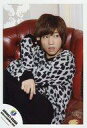 【中古】生写真(ジャニーズ)/アイドル/Love-tune Love-tune/安井謙太郎/上半身・赤色のソファに座り・衣装白・黒・ダルメシアン柄・目線右・ロゴ...