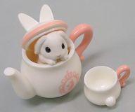 【中古】トレーディングフィギュア 4.ポット＆カップ(ピンク)とピンクうさぎ 「うさぎ洋菓子本舗」