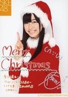 【中古】生写真(AKB48・SKE48)/アイドル/SKE48 上野圭澄/上半身・衣装赤.白・右人さし指立て・サンタクロース・印刷サイン・メッセージ入り/公式生写真