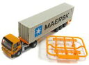 【中古】鉄道模型 1/150 日産ディーゼルビッグサム中期型+MAERSK40ft背高コンテナ(オレンジ×シルバー) 「ザ・トレーラーコレクション 第3弾」