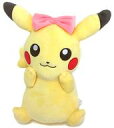 【中古】ぬいぐるみ ピカチュウ(メスのすがた/リボン) Girlish PIKACHU でっかいぬいぐるみ 「ポケットモンスター サン＆ムーン」