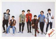 【中古】生写真(ジャニーズ)/アイドル/関ジャニ∞ 関ジャニ∞/集合(7人)/横型・全身・衣装黒赤青白・渋谷、村上座り・センター錦戸、丸山・トレカサイズ/「ミニフォト」/『miniphoto』/公式生写真