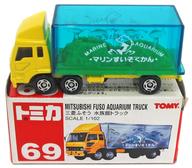 【中古】ミニカー 1/102 三菱ふそう 水族館トラック(イエロー/赤箱/中国製/TOMY赤字) 「トミカ No.69」