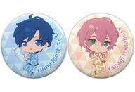 【中古】バッジ ピンズ(キャラクター) D1.望月悠馬＆花房柳 ミニキャラペア缶バッジ 「DREAM ing -ドリーミング - パジャマくじ」 D賞