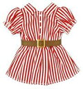 【中古】ドールアクセサリー 22cm用 ベルト付きミニワンピース(レッド/ストライプ) 「Blythe-ブライス-」 Dear Darling Fashion ...