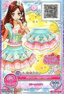 【中古】アイカツDCD/R/ボトムス/キュート/Sugar Melody/第1弾 OP1-18[R]：ミントハーモニースカート