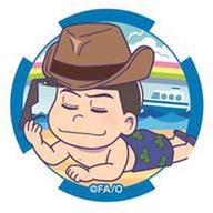 【中古】バッジ・ピンズ(キャラクター) カラ松 「おそ松さん ごろりん缶バッジ 水着ver.」