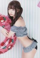 【中古】生写真(女性)/コスプレイヤー えなこ/膝上・水着ギンガムチェック柄・左向き・浮き輪抱え・背景ストライプ柄/「えなこみゅ」 C92 販売ブロマイドセット A