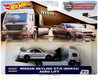 【中古】ミニカー 1/64 AERO LIFT ＆ NISSAN SKYLINE GT-R BNR34 「Hot Wheels TEAM TRANSPORT」 FYT10