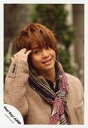 【中古】生写真(ジャニーズ)/アイドル/Hey! Say! JUMP Hey!Say!JUMP/有岡大貴/バストアップ・衣装茶色・ストール・右手上げ・目線左/公式生写真
