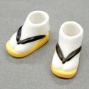 【中古】ドールアクセサリー 11cmボディ用 足袋草履 マグネット付き(黒/白木)