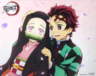 【中古】雑貨 炭治郎&禰豆子 描き下ろしキャンバスアート 「Blu-ray/DVD 鬼滅の刃 第7巻〜第11巻」 Amazon連動購入特典