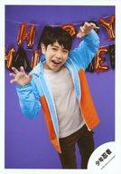 【中古】生写真(ジャニーズ)/アイドル/少年忍者 少年忍者/小田将聖/膝上・衣装青.白.オレンジ・両手パー・背景紫/Greeting Photo 〜Halloween〜/公式生写真