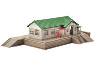 【新品】鉄道模型 1/150 木造駅舎セット(グリーン) [4202]