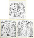 【中古】紙製品 集合 描き下ろしミニ色紙3枚セット 「さよならの朝に約束の花をかざろう 公式設定資料集/公式美術画集」 P.A.WORKS SHOP2冊同時購入特典