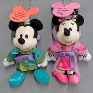 【中古】ぬいぐるみ ミッキー&ミニー ペアぬいぐるみバッジ 「ディズニー七夕デイズ 2015」 東京ディズニーリゾート限定