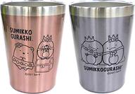 【中古】マグカップ・湯のみ ピンク&ラベンダー もぐらのおうち 真空ステンレスペアタンブラー 「すみっコぐらし」