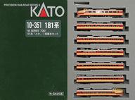 発売日 - メーカー KATO(カトー) 型番 10-351 JAN 4952844103514 備考 商品解説■181系 直流特急形電車 とき(7両セット)が、Nゲージスケールで登場です。【商品詳細】＜セット内容＞クハ181-71、モハ181-29、モハ180-63、サシ181-42、モロ181-12、モロ180-12、クハ181-72、ホイッスルカバーランナー×1、行先シール、説明書サイズ：クハ181-71/全長約14cmモーター：モハ181-29に搭載 関連商品はこちらから KATO(カトー)　