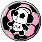 【中古】バッジ・ピンズ ミファンダ(桃) 「歌うサッカーパンダ ミファンダ 缶バッジ 01」