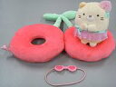 【中古】ぬいぐるみ ねこ&チェリーうきわ てのりぬいぐるみセット ぺんぺんフルーツバケーションテーマ 「すみっコぐらし」 すみっコぐらしshop限定