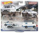 【中古】ミニカー 1/64 Rally Van/積載車両：Ford RS200 「Hot Wheels チームトランスポート」 GTT28