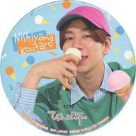 【中古】バッジ・ピンズ 西山宏太朗(アイス) 缶バッジ〜夏色男子〜ver. 「宏太朗と裕一郎 ひょろっと男子」 アドアーズ・カプコン・セガ・ナムコ・ラウンドワン限定